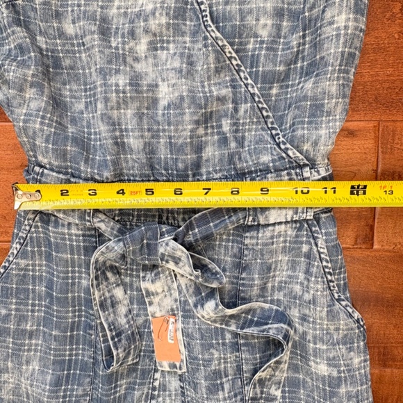 Split Front Plaid Chambray Midi Dress Size 4 by Kut From The Kloth Jules - Picture 11 of 16